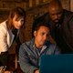 Kristen, Ben (Aasif Mandvi), and David do some Evil research.